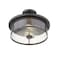 Z-Lite Savannah 2 Light Semi Flush Mount, Bronze & Clear 462SF14-BRZ - alternate 3